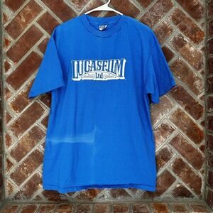 Vintage Lucas Film Ltd T-Shirt XL Single Stitch Star Wars Indiana Jones HTF READ